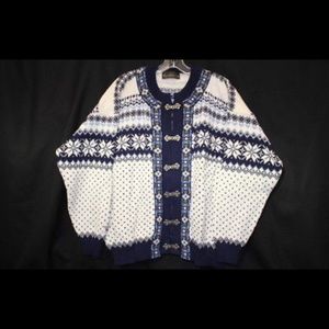 NORDSTRIKK Navy Blue & Ivory Nordic/Isle Cardigan